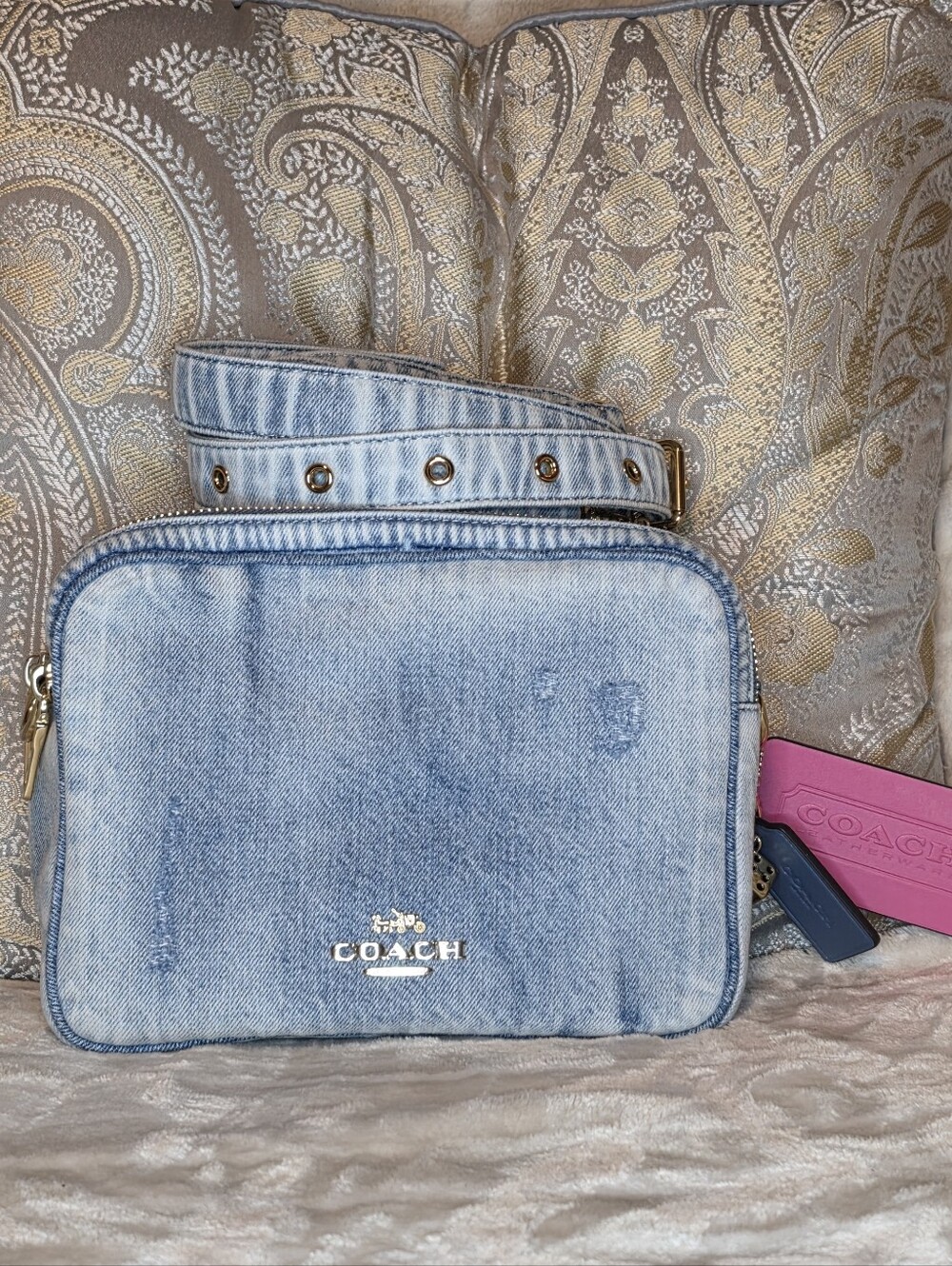 COACH DENIM CAREY BAG CEK67 - Picture 3 of 10